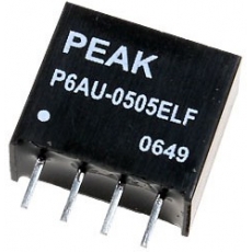 P6AU-0505ELF DC/DC преобразователь 1Вт, вход 4.5-5.5В, выход 5В/200мА PEAK Electronics