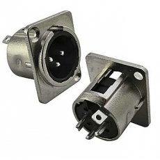 Разъем XLR 3-pin вилка на корпус JD413
