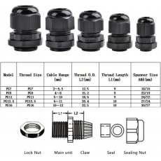 Кабельный ввод PG9 черный KLS8-0607-PG-09-B2 KLS Electronic Co.LTD