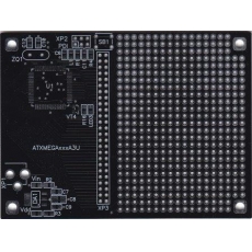Макетная плата двухсторонняя мет.отв черная ATMEGAxxxA3U(Atmega128) 78 x 105 мм.