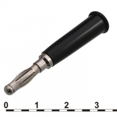Лабораторный штекер питания (Banana plug) 10-0068 b 30VAC 60VDC 10A black