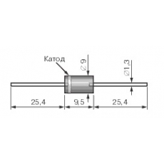 Диод импульсный FR601  6А 50В 500ns R-6