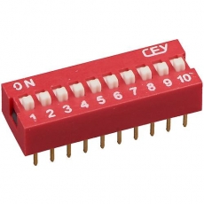 DIP переключатель SWD1-10 шаг 2,54мм 