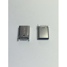 Разъем USB 3.1 TYPE-C-24FS розетка на плату вертикальная, контакты dip, крепления dip