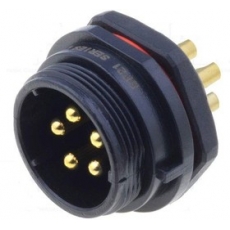 Разъем промышленный SP2112/P5 вилка на блок 30А 500В 5pin IP68 WEIPU
