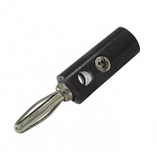 Лабораторный штекер питания (Banana plug) 10-0069 a AL 30VAC 60VDC 19A  black