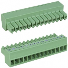 Клеммник 15EDGK-3.5-14P-14-00A(H) зелёный 3,50 мм DEGSON
