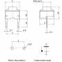 Кнопка тактовая KAN0653-0431B 6x6x4.3 mm