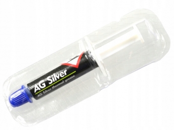 Паста теплопроводная AG Silver арт. AGT-164 шприц 1г. Теплопроводность >3,8 W/mK