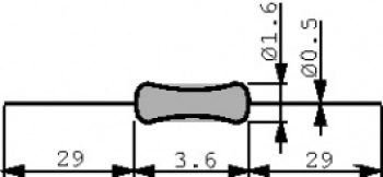 Резистор MF-0,4Вт - 2,2 Ом+1% MBA02040C2208FCT00 160-59-335 Vishay Intertechnology
