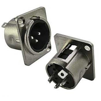 Разъем XLR 3-pin вилка на корпус JD413