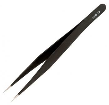 Пинцет ESD-12 TWEEZERS 135мм высокоточный прямой острый из не магнитной стали