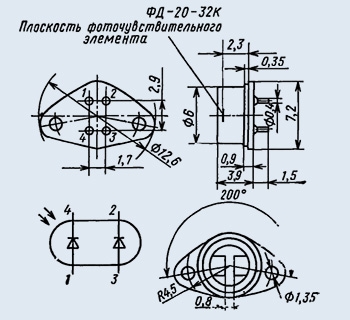 Фотодиод ФД-20-32К