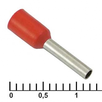 Кабельн. Наконеч. изолир. красный DN01008 d=1.4мм L-8мм
