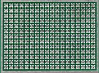М07 Макетная плата двухсторонняя мет.отв. 100х80мм шаг 2,54мм.