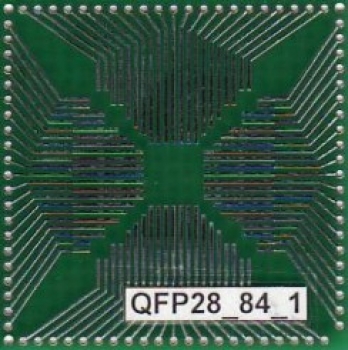 Макетная плата двухсторонняя мет.отв  QFP28_84_1  60 x 60 мм.