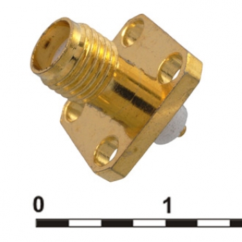 Разъем SMA-BJ2 GOLD гнездо на корпус