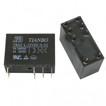 Реле электромагнитное TRA3L-12VDC-S-2Z 12В 5А