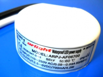 Блок питания светодиодов ARPJ-AD06700-015 2,5-6VDC/700mA 4,2W IP66 Arlight 
