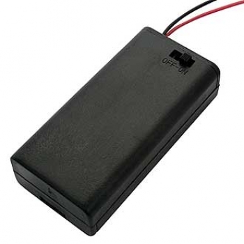 Держатель  Li-ion 2X18650 с крышкой и выключателем