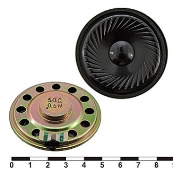 Динамик: DXI50N-C-1 0.5W 50ohm  диам. 50мм
