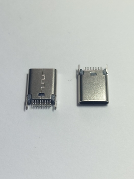 Разъем USB 3.1 TYPE-C-24FS розетка на плату вертикальная, контакты dip, крепления dip