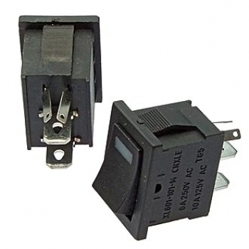 7045.Клавишный переключатель  MIRS-101-3 6А 250В on-off + Red Led 1.8V