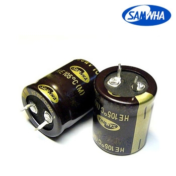 Конденсатор ECAP - 82uF - 400V  HE 105C 25*25 ( жесткие выводы) SAMWHA