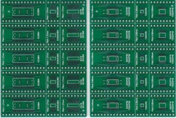 NM3.Плата- переходник PCB под корпус SSOP8/16/28 (1линейка-набор на 3 переходника)