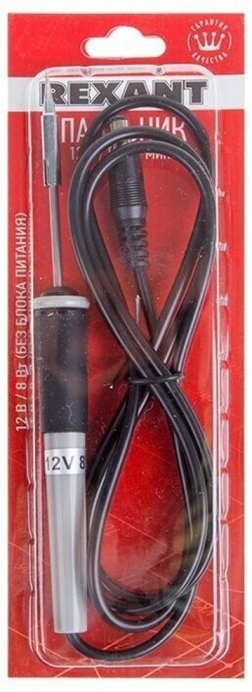 Паяльник тип 12-0120 12В 8Вт с разъемом для ZD-927 REXANT 