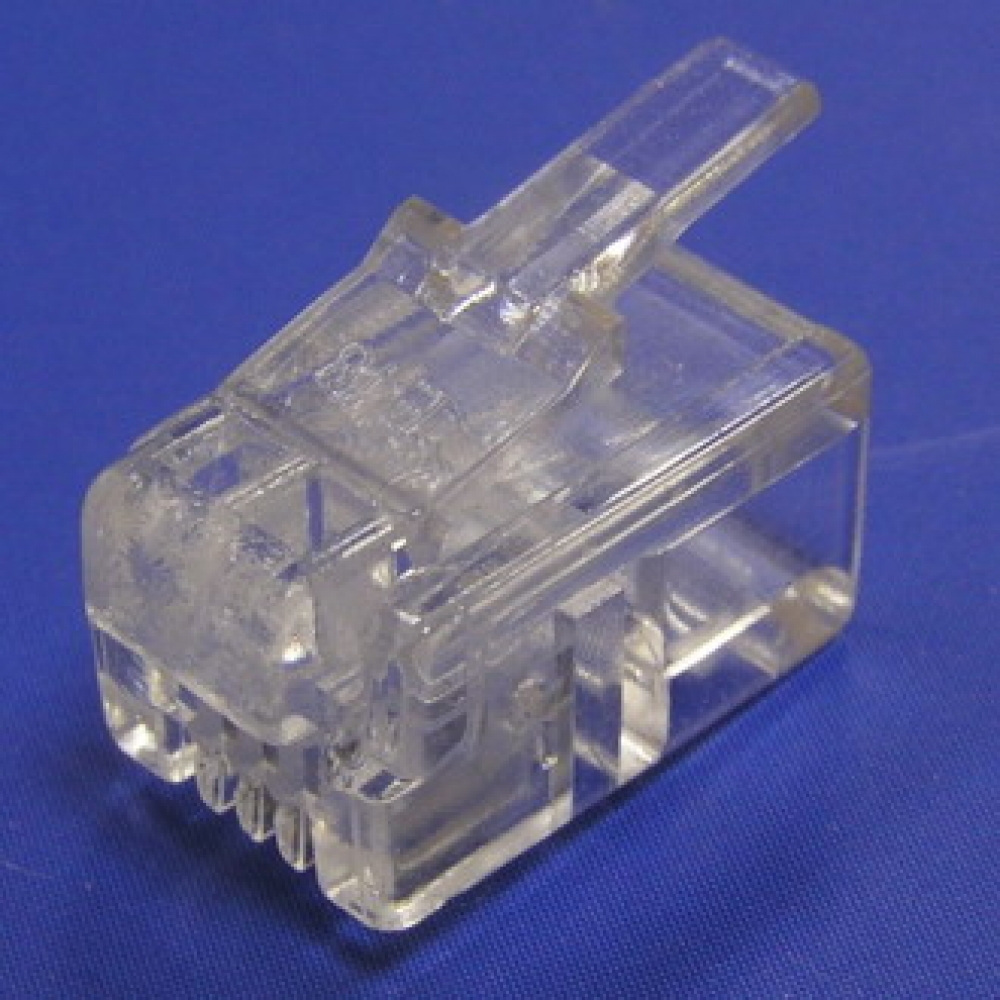 Разъем телефонный штекер RJ11 (TP-4P4C) UTP