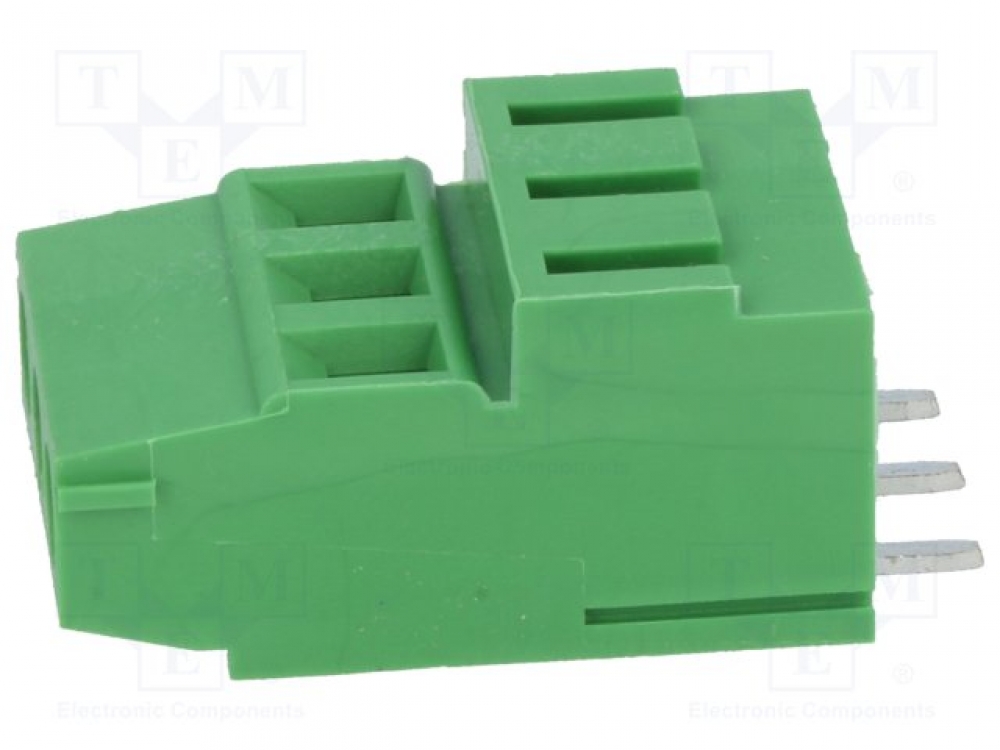 Клеммник DG500H-5.08-03Р-14-00(H) зеленый шаг 5,08 мм DEGSON