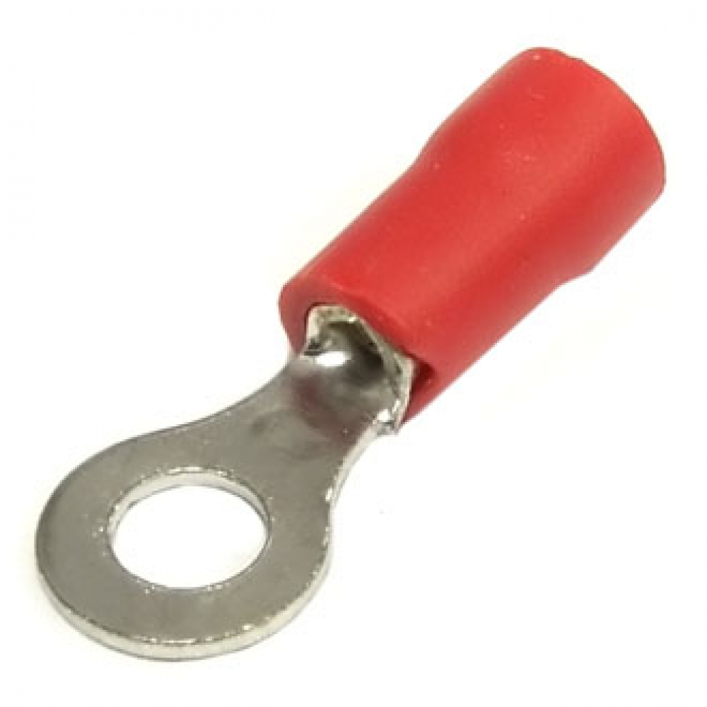  Кабельный наконечник изолированный тип "O" RVL1.25-5L красный d5.3mm провод 0,5-1,5мм2