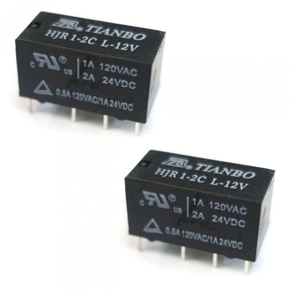 Реле электромеханическое (для PC-плат) HJR1-2C L-12 2A 12V