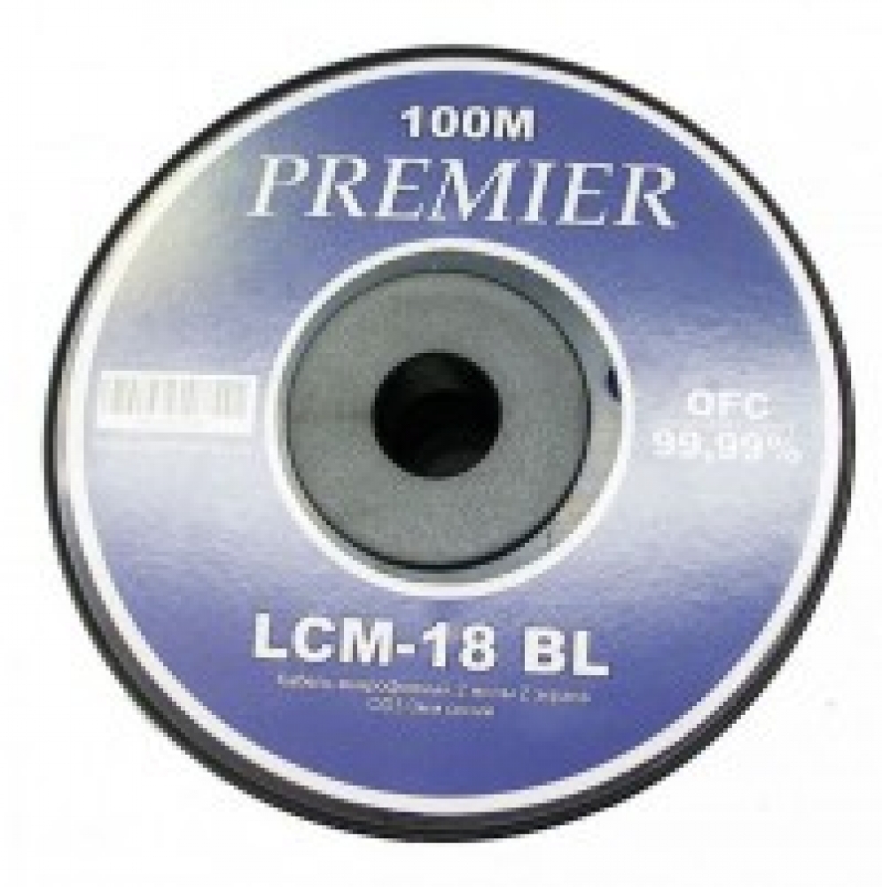 Кабель PREMIER LCM-18BL микрофонный Ø 3mm 2жилы 2 экрана стерео синий