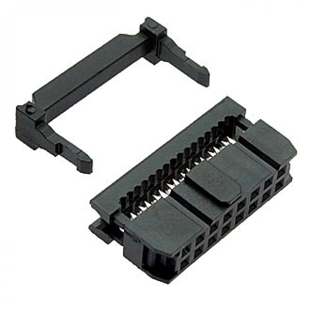Соединитель IDC-16F розетка  шаг 2.54мм на шлейф