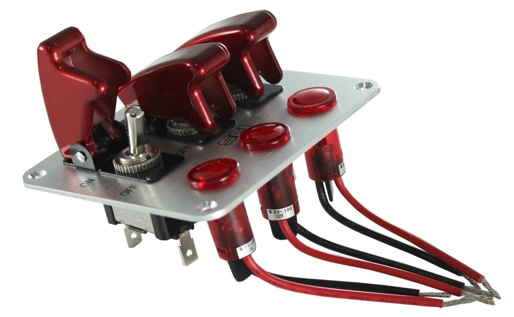 Панель R18-P3A-5R17100L-N (3 тумблера с колпаками)