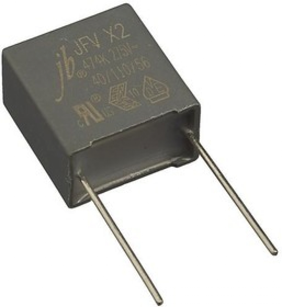  Конденсатор X2-MKP 0,47uF 275V (±10%) P:15mm JFV0A1474K150000B JB