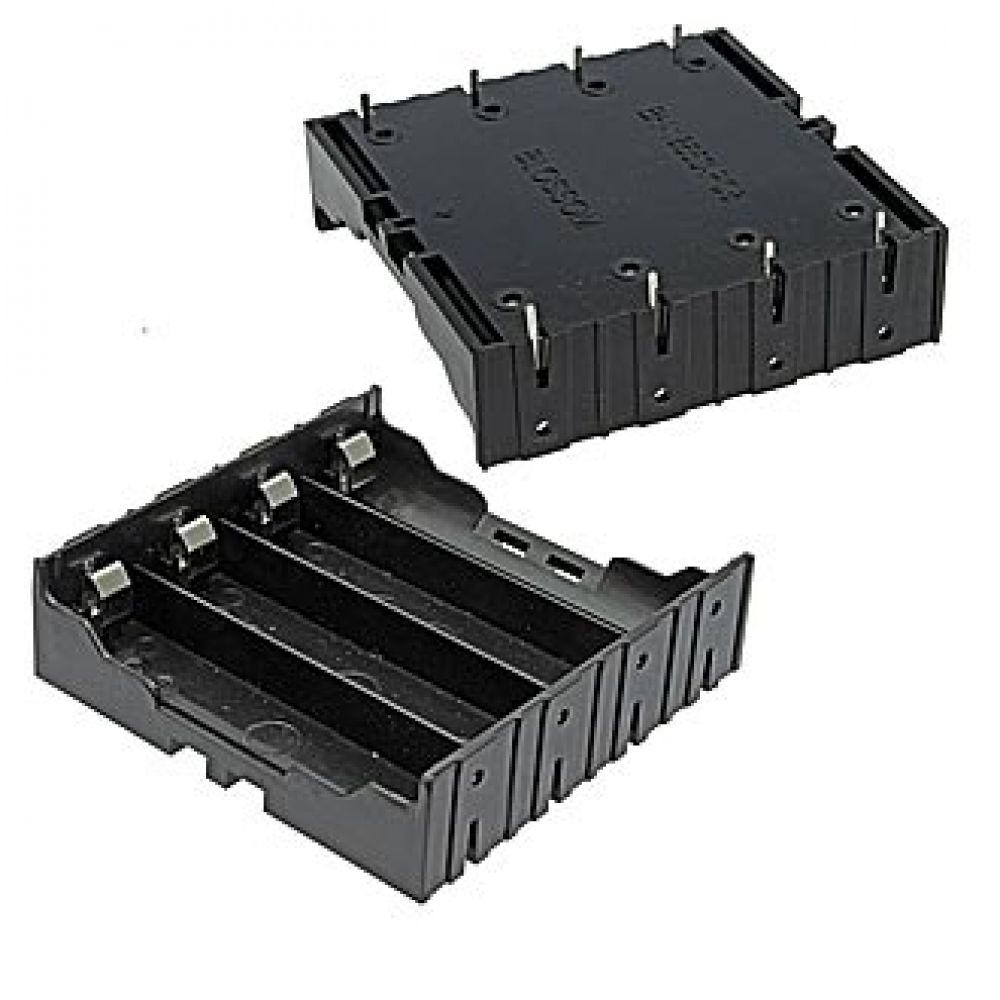 Держатель аккумулятора под пайку на плату 4х18650 Li-ion (открытый)