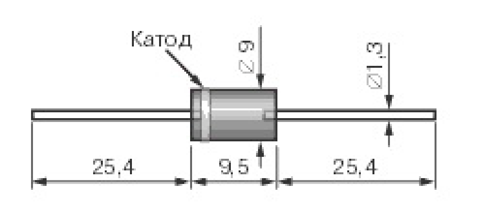 Диод импульсный FR601  6А 50В 500ns R-6