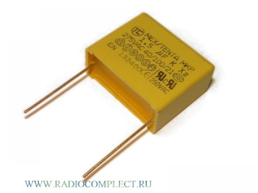 Конденсатор X2-MKP 0.01uF(10nF) 280V  (±10%) P:10mm