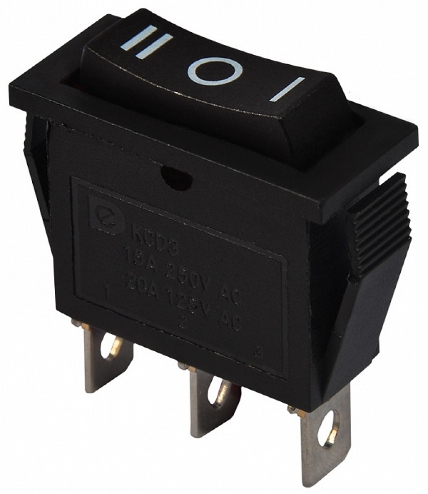 7059.Клавишный переключатель   KCD3 15A 250В On-Off-On