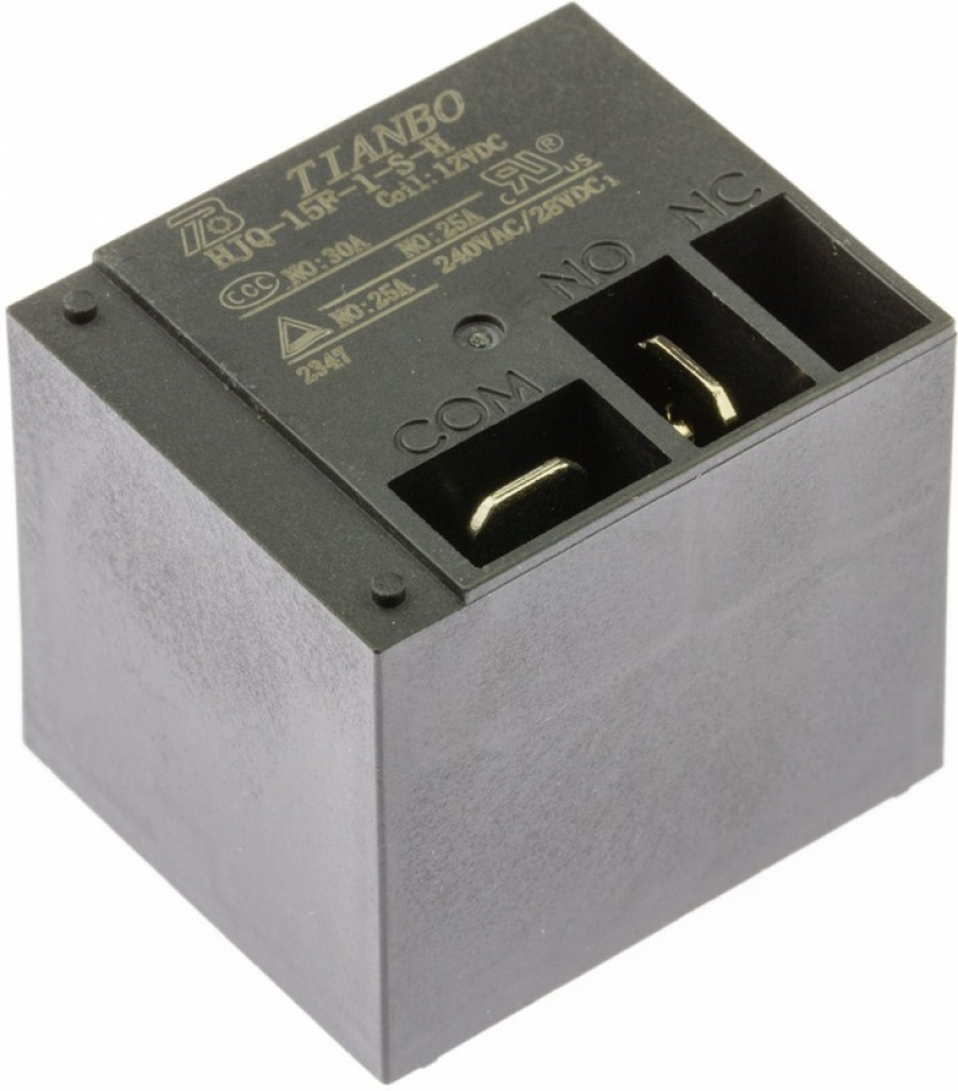 Реле HJQ-15F-1-12VDC-S-H 30A/240VAC Tianbo