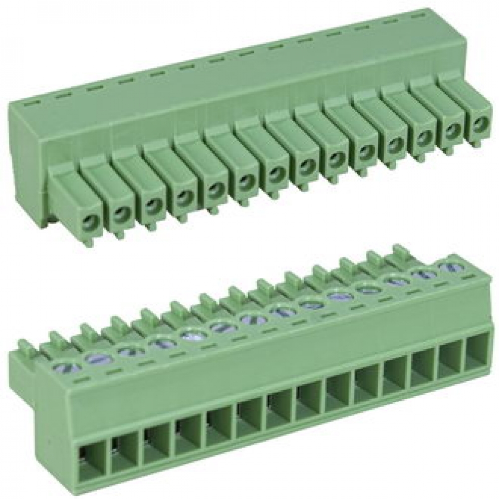 Клеммник 15EDGK-3.5-14P-14-00A(H) зелёный 3,50 мм DEGSON
