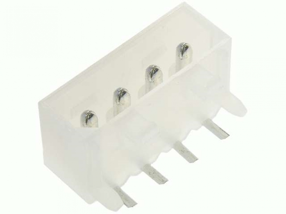Вилка THP-4MR угловая на плату шаг 5.08мм